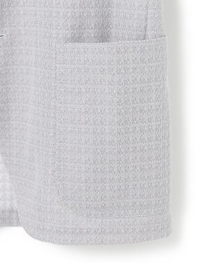 J.PRESS MEN シャツの軽快さ×ジャケットの上品さ【 盛夏対応 / 軽量 / 洗える / 高通気性】千鳥レース サマージャケット ライトグレー系