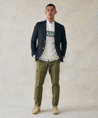 J.PRESS MEN インレージャージ クルーロゴトレーナー ライトグレー系