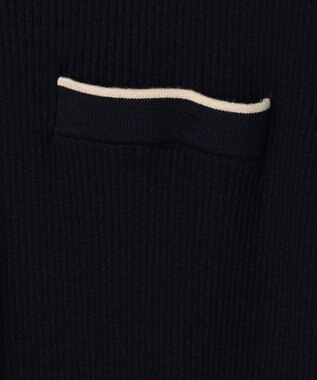 ANY SIS L バイカラーデザインニット ワンピース ネイビー×ライトベージュ