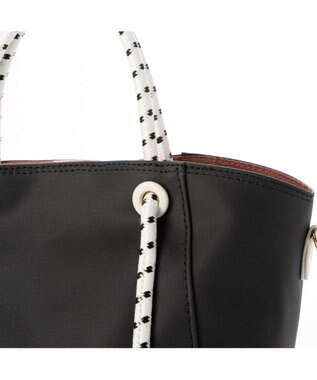 UNBILLION カシュカシュ cachecache / コーティングキャンバスロープハンドルトート ブラック