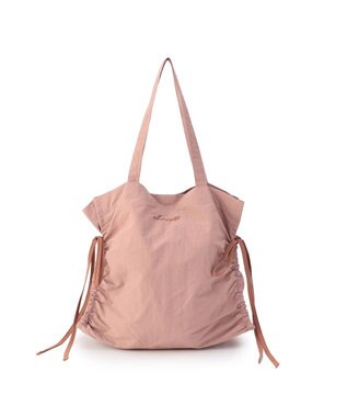 Chacott ギャザーリボントートバッグ グレイッシュローズ