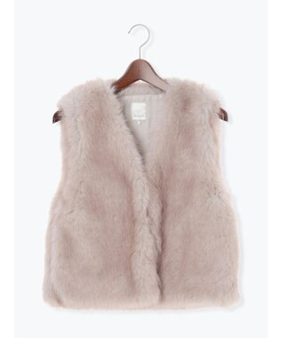 Te chichi ショートファーベスト ベージュ