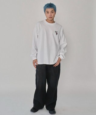 WEGO 【ユニセックス着用ITEM】別注BENDAVISワンポイントT（LS） ホワイト