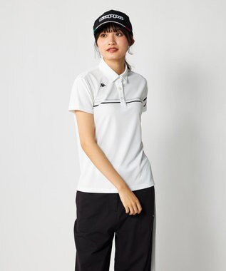 FILA GOLF／marie claire 【Kappa】切り替え半袖ポロシャツ ホワイト
