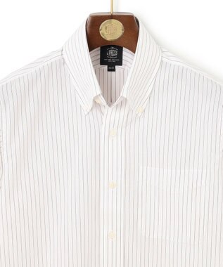J.PRESS MEN 【KING SIZE】【PREMIUM PLEATS / 形態安定】ペンシルストライプ シャツ / B.D. ワイン系1