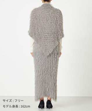 NAVE 【ReNAVE・洗える】メルティーシャギーニット ストール ライトグレー系