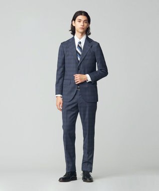 J.PRESS MEN 【J.PRESS MOVING】Albino Torello Viera グレナカートチェック スラックス ダルブルー系3