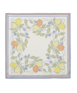 earth music&ecology 【接触冷感】ＵＶ対策フルーツ柄スカーフ Blue