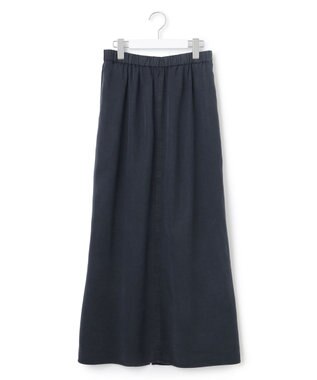 23区 L 【SLOW/一部店舗限定】ガーメントツイル セミフレア スカート ネイビー系