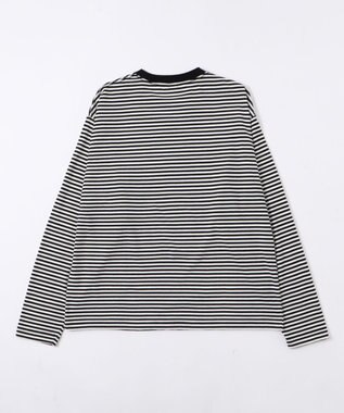 WEGO ワイドスリーブボーダーT（長袖） ブラックボーダー