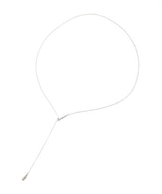YECCA VECCA ドロップパーツスライドY字ネックレス Silver