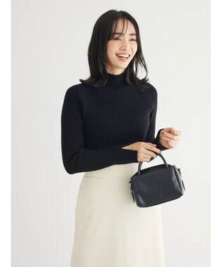 Green Parks ・Ｐｅｔｉｔ　Ｆｌｅｕｒ　ボトルネックリブニット Black