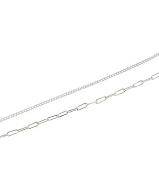 YECCA VECCA ドロップパーツスライドY字ネックレス Silver