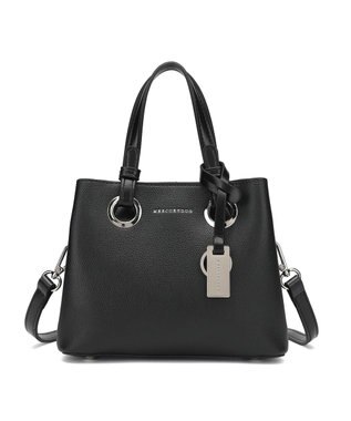 style code 【MERCURYDUO/マーキュリーデュオ】メタルアイレット　ミニショルダーバッグ、ハンドバッグ ブラック