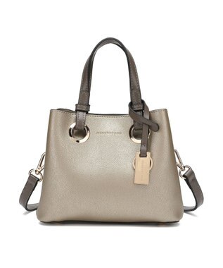 style code 【MERCURYDUO/マーキュリーデュオ】メタルアイレット　ミニショルダーバッグ、ハンドバッグ ゴールド