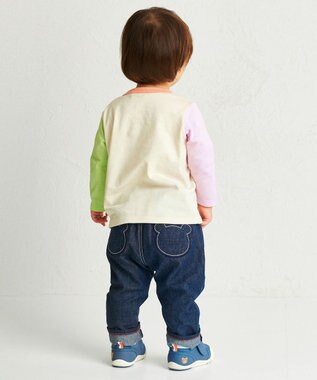 MIKI HOUSE HOT BISCUITS 【70-120cm】【Everyday Series】ワンポイント 長袖Tシャツ マルチカラー