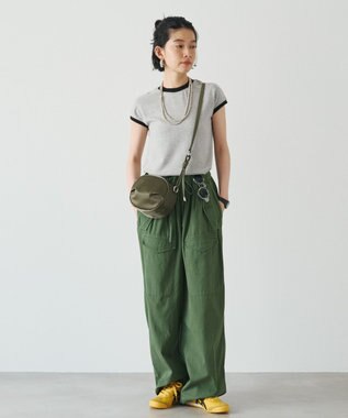 russet クラウズナイロンサークルミニショルダーバッグ(CE-1728) Khaki