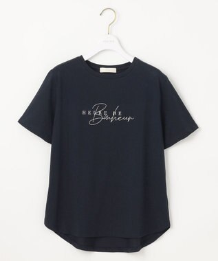 ANY SIS 【洗える】ベーシックロゴ刺繍 Tシャツ ネイビー
