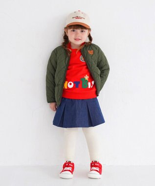 MIKI HOUSE HOT BISCUITS 【80-120cm】 デニム スカート付きパンツ 紺