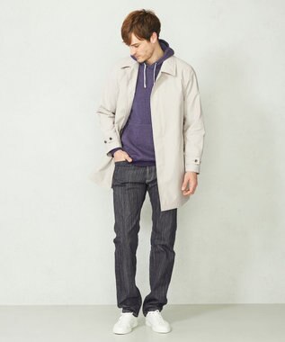 JOSEPH ABBOUD 【サスティナブル】ランダムストライプストレッチデニム ネイビー系1