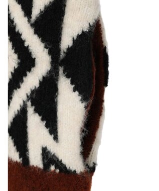 CRAFT STANDARD BOUTIQUE オルテガ柄ニットＺＩＰブルゾン Brown