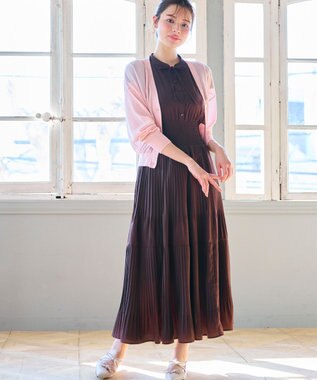 Feroux シアーニット カーディガン ピンク系