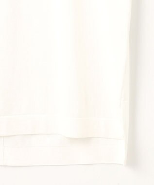 23区 L 【洗える】スビンハイツイストコットン ノースリーブ ニット ホワイト系