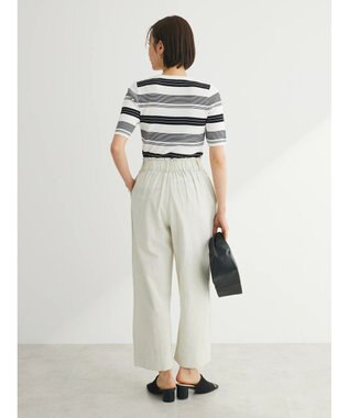 Green Parks インド 綿麻フロントタックパンツ Natural