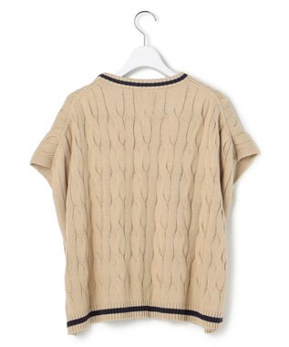 J.PRESS YORK STREET 【WOMEN】チルデンクルーネック ニットベスト ベージュ系