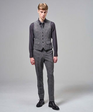 JOSEPH HOMME 新色【３ピース対応】クールドッツストレッチ　ジレ ＜新色＞グレー系