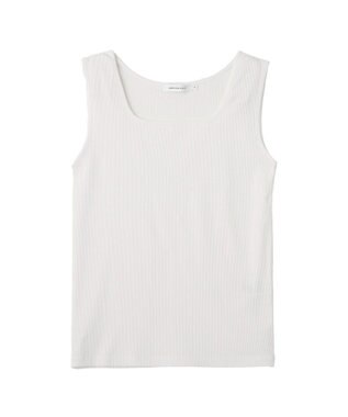 AMERICAN HOLIC スクエアネックリブタンクトップ Off White