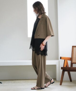 YECCA VECCA 2wayアシメデザインノースリーブブラウス Black