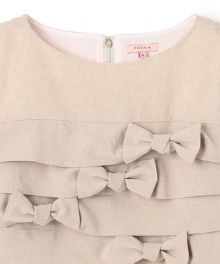 TOCCA 【洗える・消臭・吸水速乾・接触冷感・UVケア】RIBBON KNOT DRESS ドレス ベージュ系