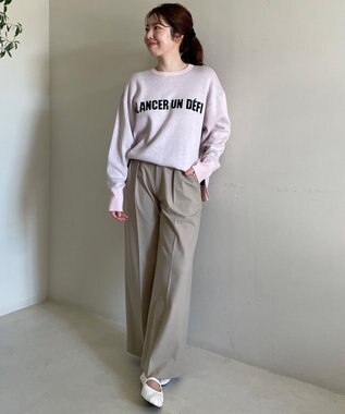 UNFILO スポンジニット ロゴジャガード ピンク