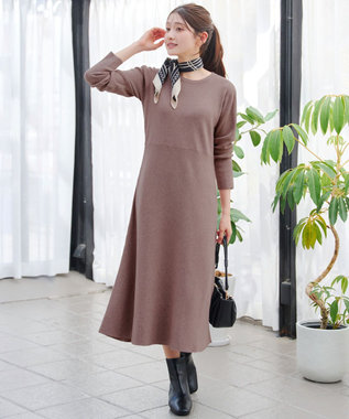  【選べる着丈・洗える】 ニットワンピース