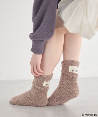 earth music&ecology 【予約】miffy/earth タグ付モコモコソックス ブラウン