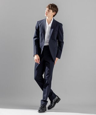 JOSEPH HOMME アロージャガードストレッチ　ウイングカラーシャツ ホワイト系