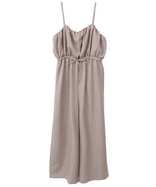 Green Parks 胸元バルーンウエストリボンサロペット Light Beige