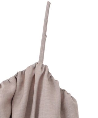 Green Parks 胸元バルーンウエストリボンサロペット Light Beige