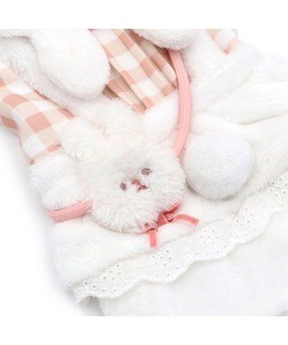 PET PARADISE ペットパラダイス チェック うさぎ スカート 小型犬 ホワイト×ピンク