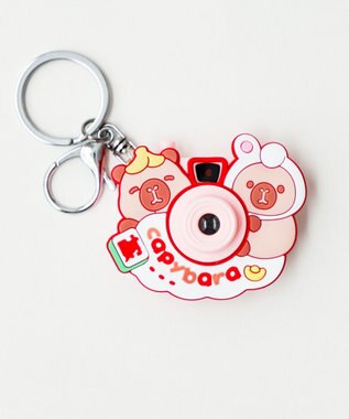 WEGO カラフルカピバラトイカメラキーホルダー ピンク