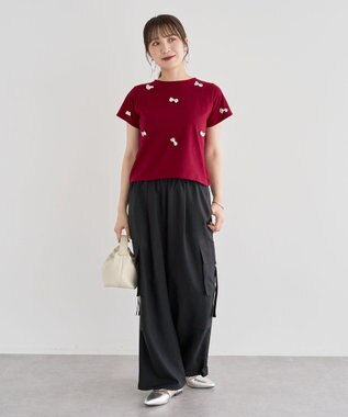 Green Parks 麻調ミリタリーカーゴパンツ Dark Gray