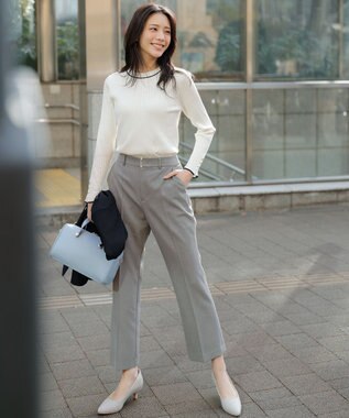 ANY SIS ラインポイント ニット オフ