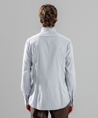 JOSEPH HOMME アロージャガードストレッチ　ウイングカラーシャツ ライトグレー系