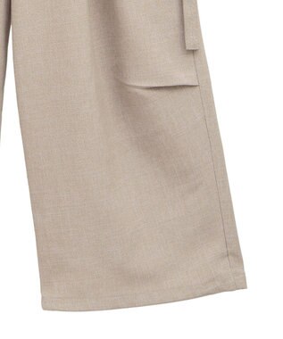 Green Parks 麻調ミリタリーカーゴパンツ Brown