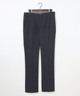 JOSEPH ABBOUD 【キングサイズ・ウエストも伸びる!オーガニックコットン使用】ムリネサマー パンツ ネイビー系