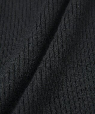 Green Parks 前後２ｗａｙアシンメトリー袖フレアリブニット Black