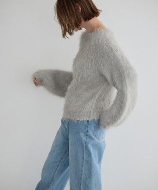 YECCA VECCA フェザーMIXロービングニット Gray