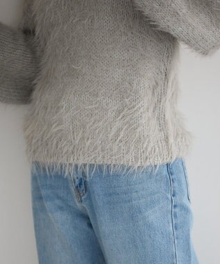 YECCA VECCA フェザーMIXロービングニット Gray
