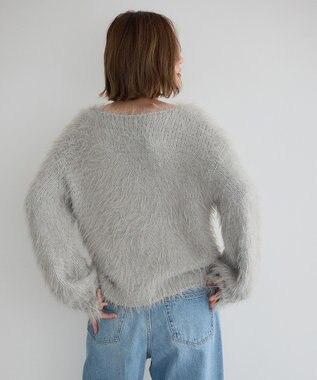 YECCA VECCA フェザーMIXロービングニット Gray